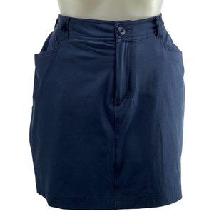 Eddie Bauer Skort Tennis Skirt over Shorts Navy Polyblend Women's Size 12
